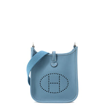 将图像加载到图库查看器中，HERMES Evelyne Long New Blue Jean Taurillon Clemence Size TPM
