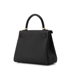 将图像加载到图库查看器中，HERMES Kelly Retourne Black Togo Leather Size 25

