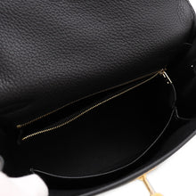 将图像加载到图库查看器中，HERMES Kelly Retourne Black Togo Leather Size 25
