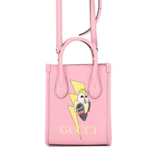 将图像加载到图库查看器中，GUCCI Bananya 2-way Tote Bag Pink/Yellow671623 Leather
