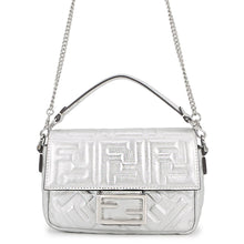 将图像加载到图库查看器中，FENDI FF motif bucket 2-way bag Silver8BS017 Leather Size Mini
