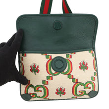 将图像加载到图库查看器中，GUCCI Crossbody Bag 100th Anniversary Beige/Green493930 Canvas Leather
