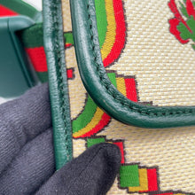 将图像加载到图库查看器中，GUCCI Crossbody Bag 100th Anniversary Beige/Green493930 Canvas Leather
