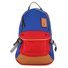 将图像加载到图库查看器中，LOEWE iNature Backpack Blue/Red/Brown Canvas
