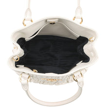 将图像加载到图库查看器中，PRADA Gathered 2WAY Handbag White1BA172 Leather

