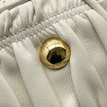 将图像加载到图库查看器中，PRADA Gathered 2WAY Handbag White1BA172 Leather
