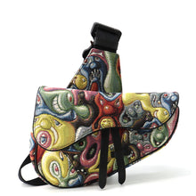 Load image into Gallery viewer, Dior Christian Dior × Kenny Scharf Saddlebag Multicolor Canvas Leather

