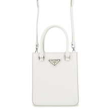 将图像加载到图库查看器中，PRADA Spazzolato 2WAY Bag White1BA331 Leather Size Small

