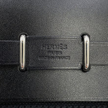 将图像加载到图库查看器中，HERMES Herbag zip Black Toile H Vache Hunter Leather Size Mini
