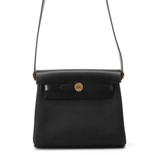 将图像加载到图库查看器中，HERMES Herbag zip Black Toile H Vache Hunter Leather Size Mini
