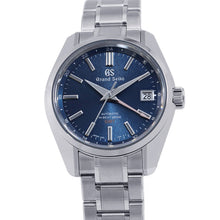 将图像加载到图库查看器中，SEIKO Grand Seiko Heritage Collection Mechanical Hi-Beat GMT W40mm Stainless Steel Blue DialSBGJ267
