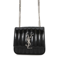 Load image into Gallery viewer, SAINT LAURENT PARIS Vicky Chain Shoulder Bag Black538439AACIE1000 Patent Leather Size Small
