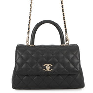 CHANEL Coco Handle 2WAYHandbag BlackA92990 Caviar Leather Size XS
