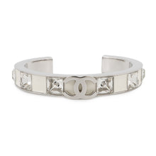 Load image into Gallery viewer, CHANEL CC Logo Bracelet Size S White/SilverABE820-B19204-NACVH Metal strass
