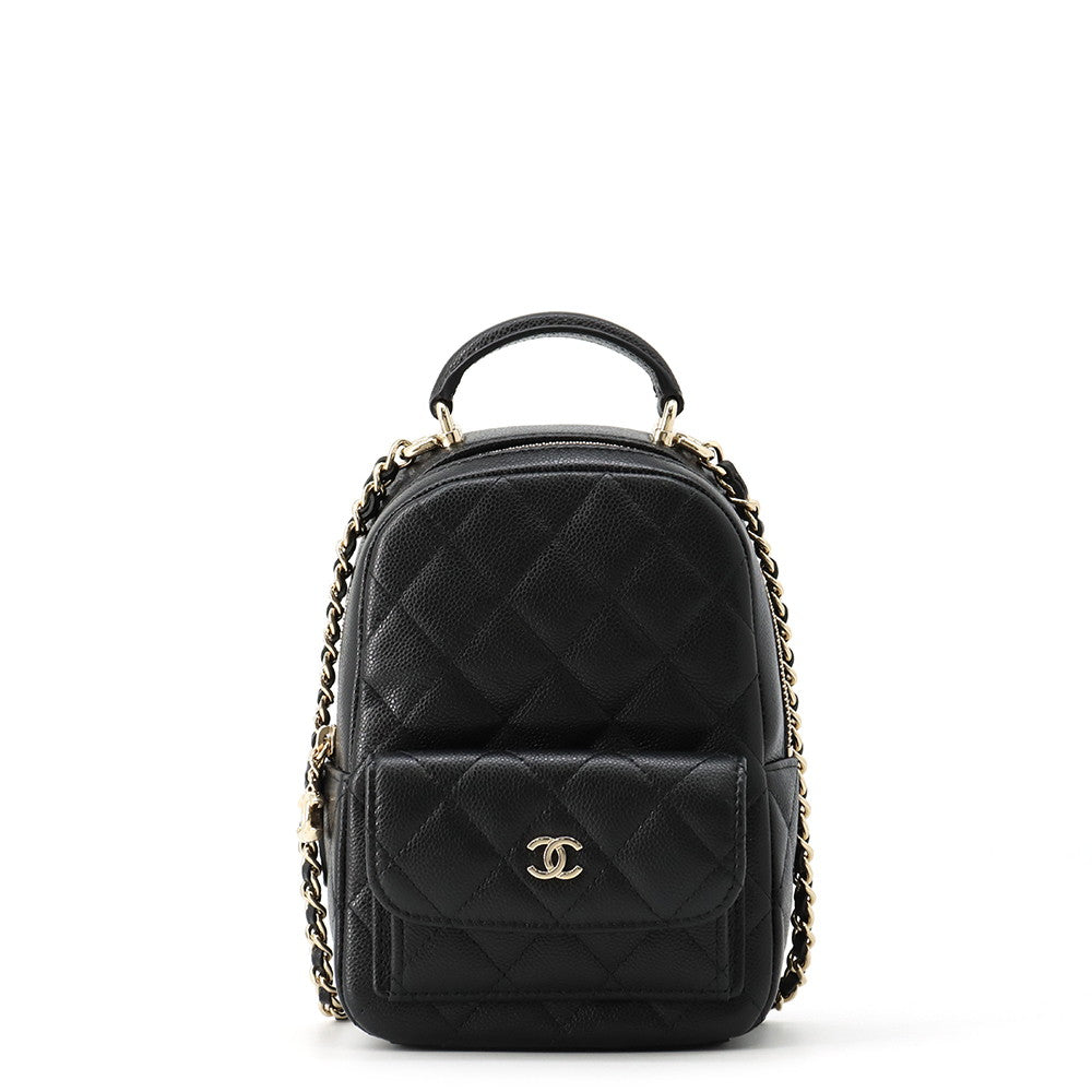 CHANEL Matelasse Timeless Classics Backpack BlackAP3753 Caviar Leather Size Mini