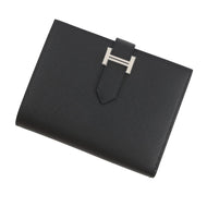 HERMES Bean compact Black Epsom