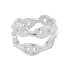 将图像加载到图库查看器中，HERMES Chaine d'Ancre Double Row Ring Size 53/#13 SV925
