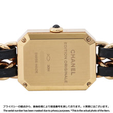 Load image into Gallery viewer, CHANEL Premiere Original Edition M H26.1mmxW20mm Stainless Steel 18KYG Leather Black DialH6951
