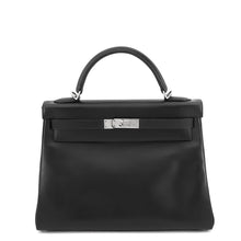Load image into Gallery viewer, HERMES Kelly Retourne Black Chamonix Size 32
