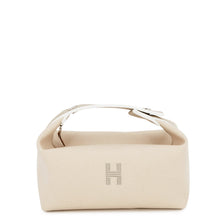 将图像加载到图库查看器中，HERMES Brid a Black Natural Canvas Size PM
