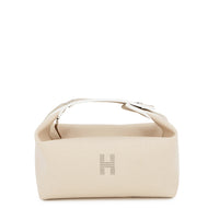 HERMES Brid a Black Natural Canvas Size PM