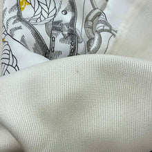 将图像加载到图库查看器中，HERMES Blouse Palefroi Remix Size 34 Blanc NarkleH5H0628DLTL34 Silk100%
