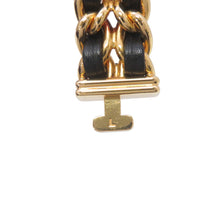 将图像加载到图库查看器中，CHANEL Premiere L H26ｍｍ×W20mm Gold Plated Leather Black DialH0001
