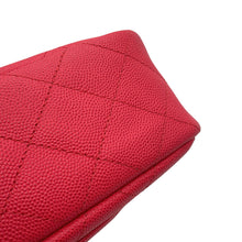 将图像加载到图库查看器中，CHANEL CC Logo Shoulder Bag RedA91731 Caviar Leather
