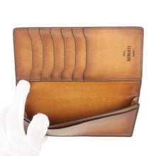 将图像加载到图库查看器中，Berluti Sequoia Long Wallet Blue Flash Leather
