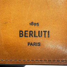 将图像加载到图库查看器中，Berluti Sequoia Long Wallet Blue Flash Leather
