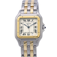 CARTIER PANTHEREMM 2 Row H26.8mm×W26.5mm Stainless Steel K18YG White DialW25028B6