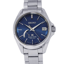 Load image into Gallery viewer, SEIKO Grand Seiko Date Power Reserve W39mm Stainless Steel Blue DialSBGA075
