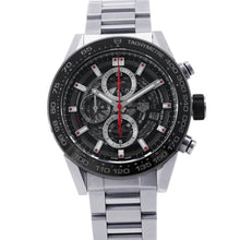 将图像加载到图库查看器中，TAG HEUER Carrera Date Chronograph W43mm Stainless Steel Black DialCAR2A1W.BA0703
