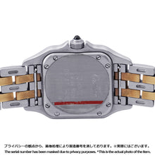 将图像加载到图库查看器中，CARTIER PANTHERE SM 2 Row H30mm×W22mm Stainless Steel K18YG Ivory DialW25029B6
