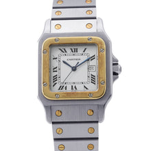 将图像加载到图库查看器中，CARTIER Santos Galve LM H41mm×W29mm Stainless Steel K18YG White Dial81036283
