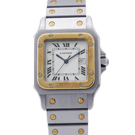 CARTIER Santos Galve LM H41mm×W29mm Stainless Steel K18YG White Dial81036283