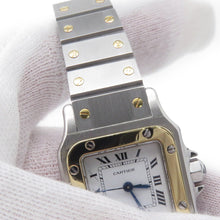 Load image into Gallery viewer, CARTIER Santos Garbe SM H34mm×W23.5mm Stainless Steel K18YG White Dial0902
