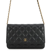 Load image into Gallery viewer, CHANEL Matelasse Classic Chain Wallet BlackAP0250 Caviar Leather
