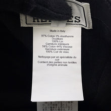 将图像加载到图库查看器中，HERMES Cap Miles Size 58 Black Cotton97% Polyurethane3%
