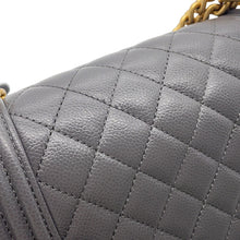 Load image into Gallery viewer, CHANEL Boy Chanel ChainShoulder Bag GrayAS3350 Caviar Leather Size Small
