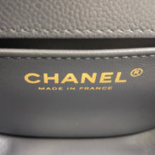 Load image into Gallery viewer, CHANEL Boy Chanel ChainShoulder Bag GrayAS3350 Caviar Leather Size Small
