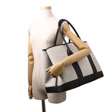 Load image into Gallery viewer, HERMES Neo Garden Voyage Ecru/Black Toile Offiche Negonda Leather Size 41
