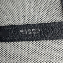 将图像加载到图库查看器中，HERMES Neo Garden Voyage Ecru/Black Toile Offiche Negonda Leather Size 41
