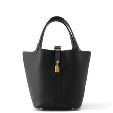 将图像加载到图库查看器中，HERMES Picotin Lock Black Taurillon Clemence Size PM
