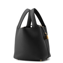 将图像加载到图库查看器中，HERMES Picotin Lock Black Taurillon Clemence Size PM
