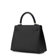 将图像加载到图库查看器中，HERMES Kelly Sellier Black Epsom Size 25
