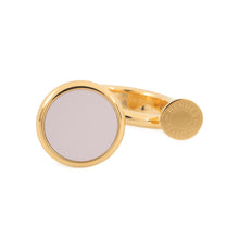 将图像加载到图库查看器中，HERMES Cor H Ring Size M mauve pail Metal Swift Leather
