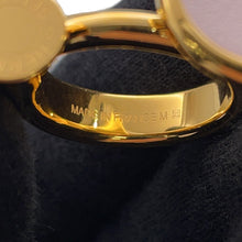 将图像加载到图库查看器中，HERMES Cor H Ring Size M mauve pail Metal Swift Leather
