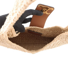 Load image into Gallery viewer, CELINE Cabas Triomphe Triangle Basket Bag Brown119772GP4.02NT Raffia Leather
