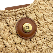 Load image into Gallery viewer, CELINE Cabas Triomphe Triangle Basket Bag Brown119772GP4.02NT Raffia Leather
